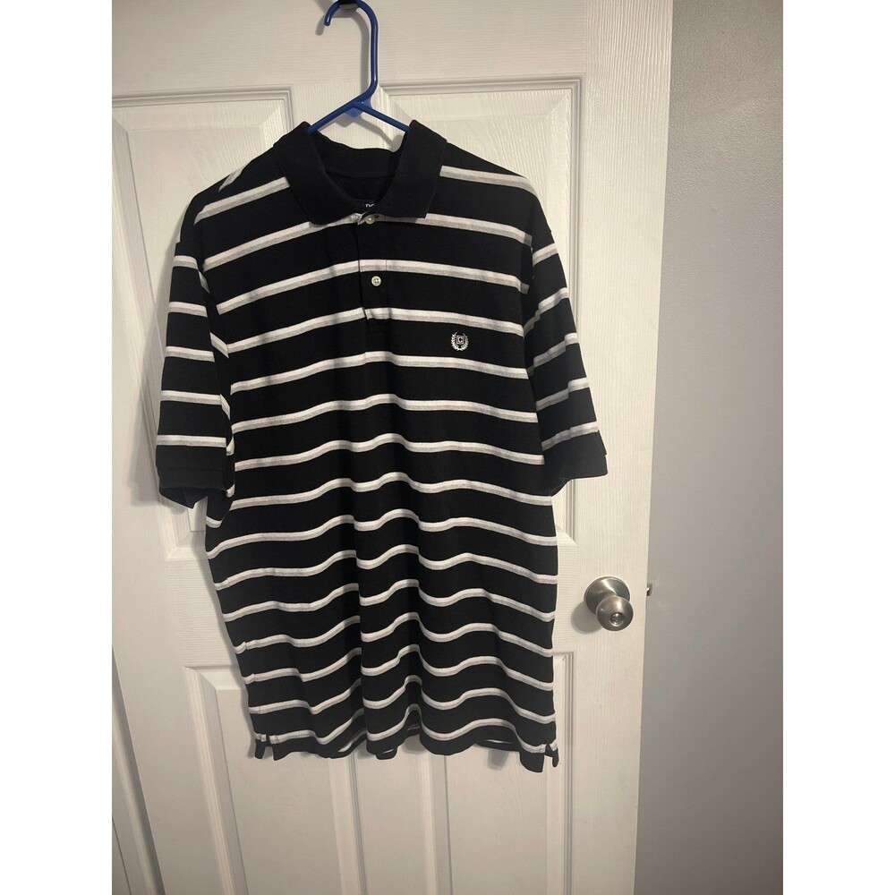 Chaps Polo Shirt Size 2XT Black/White/Gray